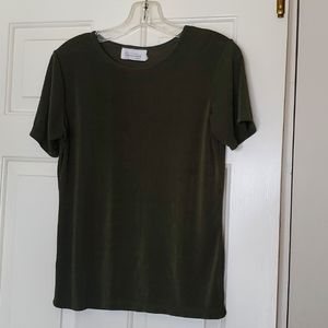 IMPRESSIONS OF CALIFORNIA GREEN NYLON/SPANDEX TOP SIZE M